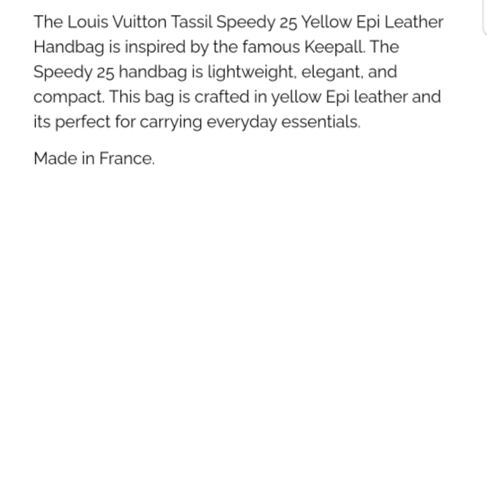 Louis Vuitton yellow speedy bag - Picture 9 of 9